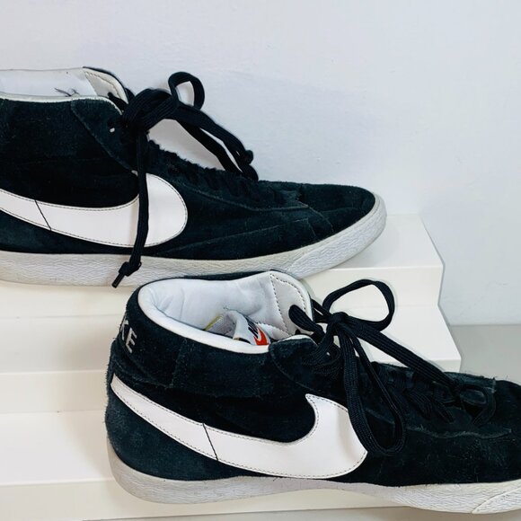 NIKE BLAZER MID '77 BLACK SUEDE SB ZOOM MENS 10.5M SNEAKERS 429988006 GOOD COND - Picture 3 of 8